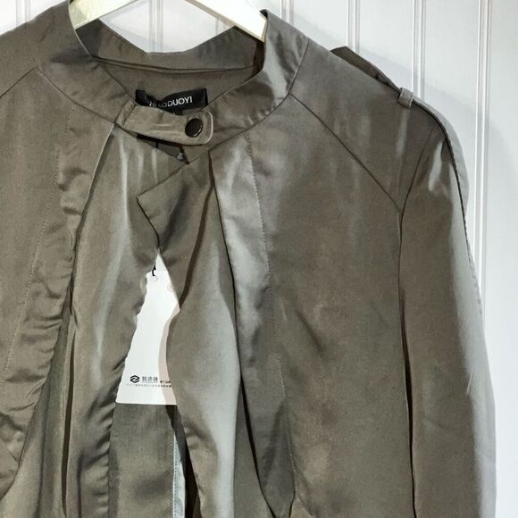 Haoduoyi Casual Open Front Jacket Women’s XXL Green Classic Long Sleeve  Snap - Picture 3 of 11